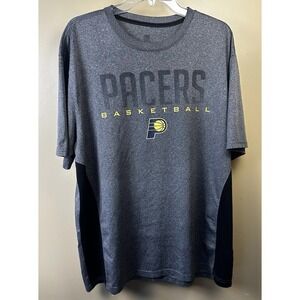 Indiana Pacers Dri-Fit‎ NBA Workout Short Sleeve 3XL Shirt Men's Gray Black~READ